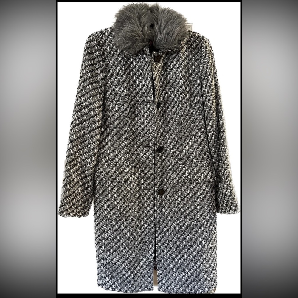 Nine West Peacoat with Removable Faux Collar